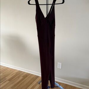 Deep Plum Sleeveless Workout Jumpsuit
